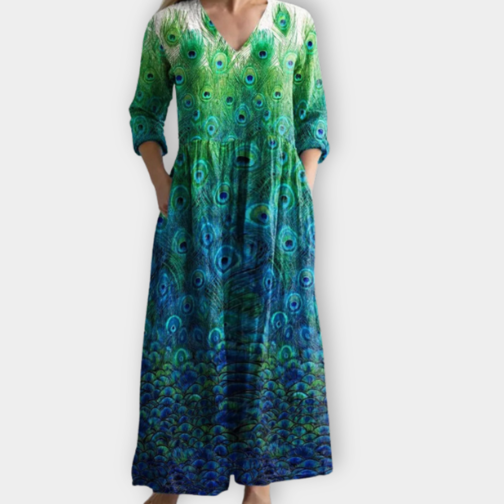 Wendelina | Vestido Maxi Boho Luxe Confeccionado con Tejido Premium Suave
