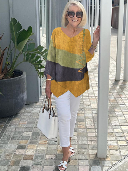 Tahlira - Suéter Largo Casual de Manga Larga