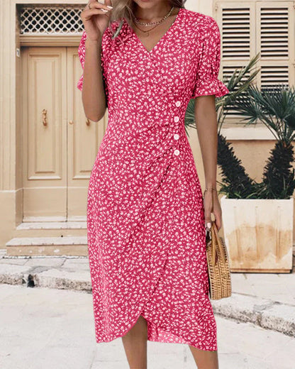 Leah | Vestido Botón con Volantes