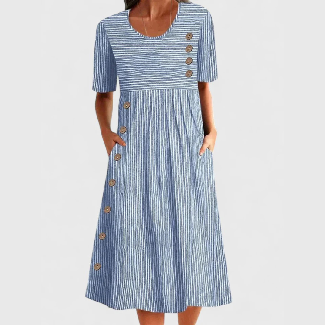 Wanda | Vestido Midi Rayado