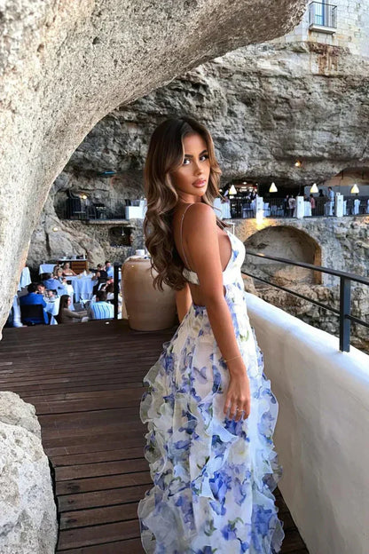 Isra | Vestido Floral con Volantes