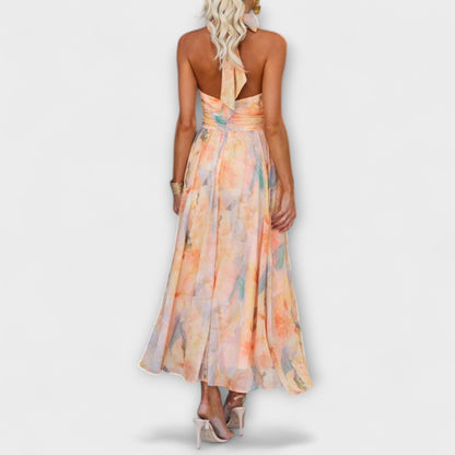 ISLA – VESTIDO HALTER SUSURRO DEL ATARDECER