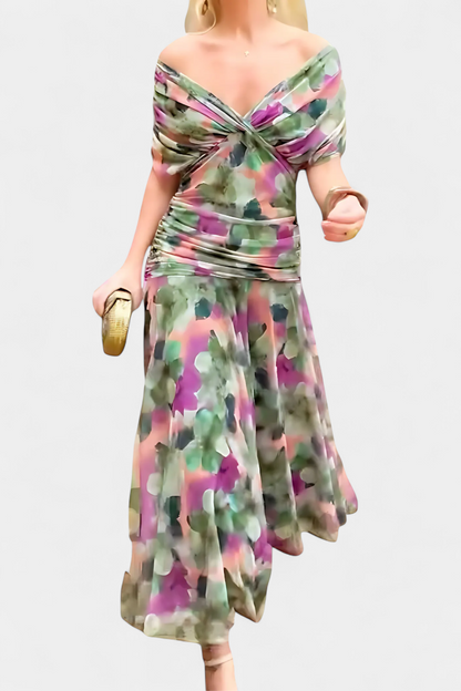 VIVIAN | VESTIDO LARGO CON ESCOTE EN V