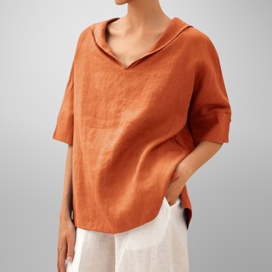 Molly – Top de Cuello en V Relajado