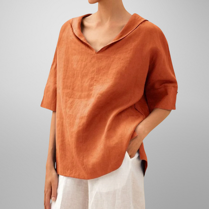 Molly – Top de Cuello en V Relajado