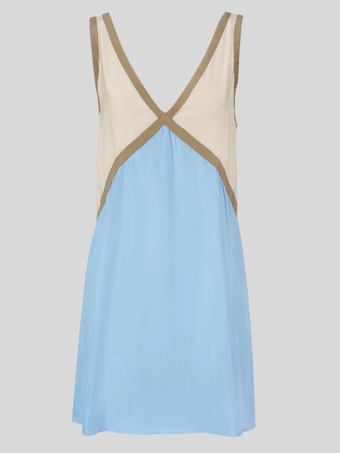 Sorrell - Vestido Mini de Tirantes con Escote en V y Color en Contraste