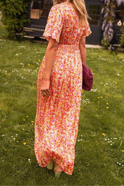 Vestido Maxi Elegante Sandra con Escote en V
