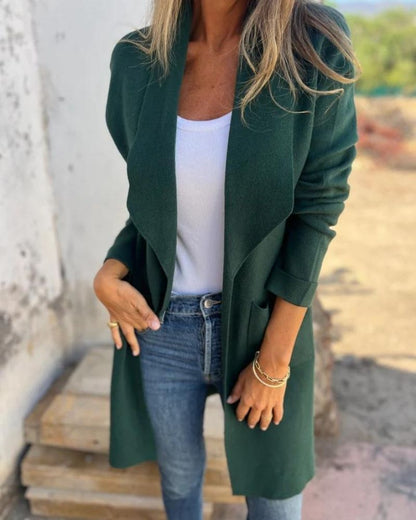 EIGONA - CHAQUETA DE PUNTO CASUAL CON SOLAPA