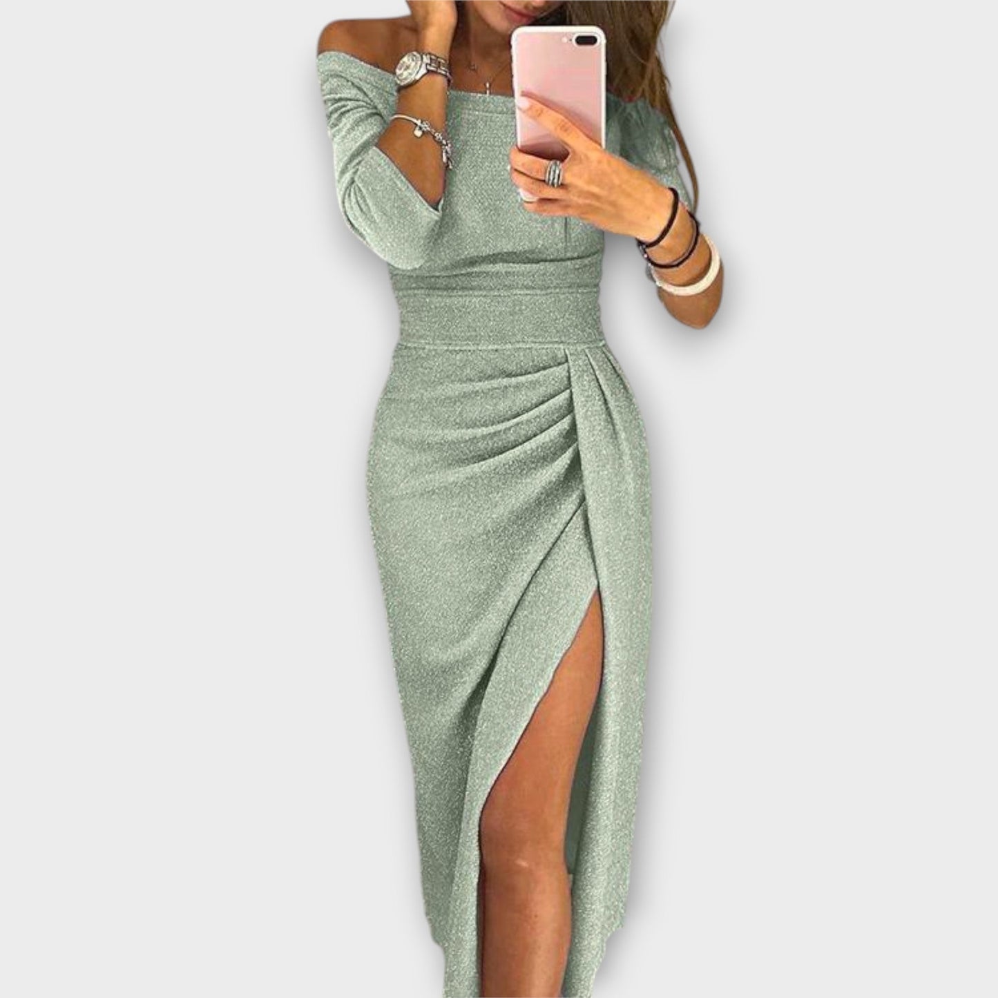 Amelia | Vestido Elegante Off-Shoulder