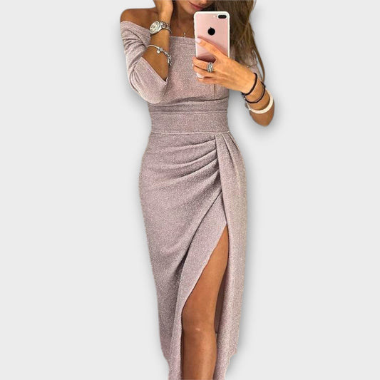 Lena - Vestido Elegante Sin Hombros