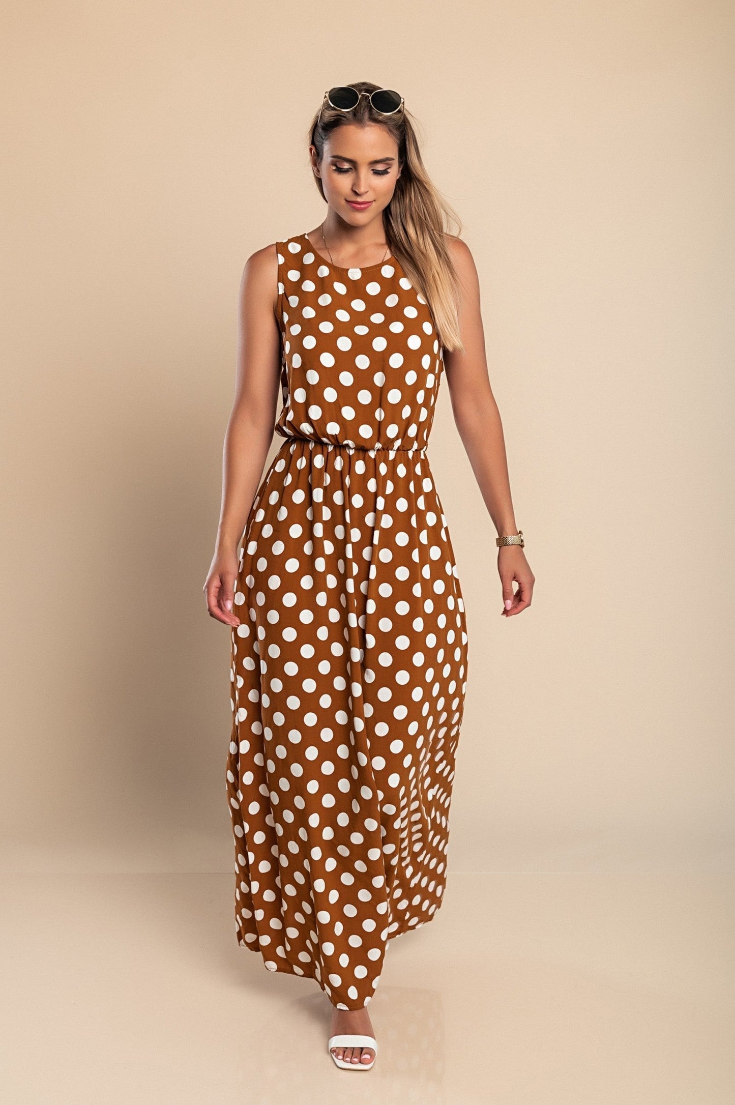 Ámbar | Vestido Largo de Lunares