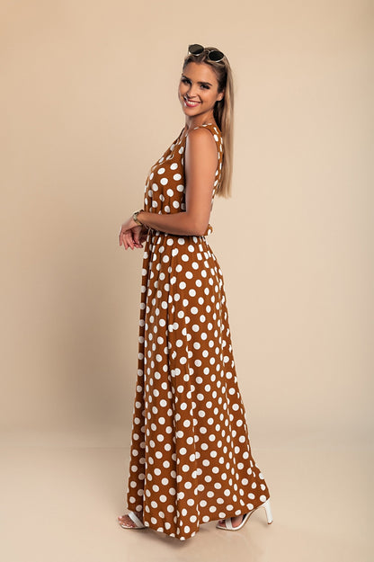 Ámbar | Vestido Largo de Lunares