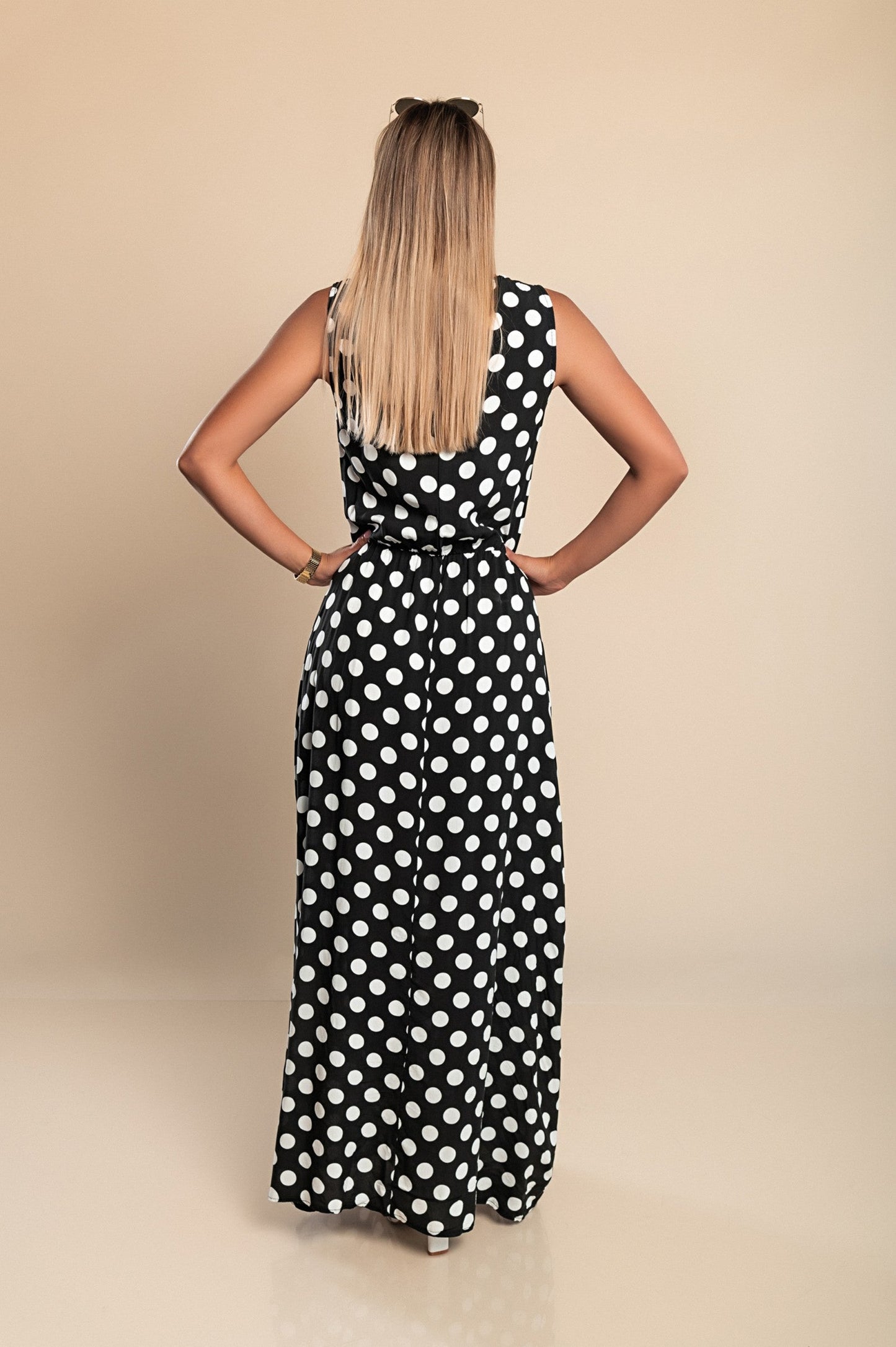Ámbar | Vestido Largo de Lunares