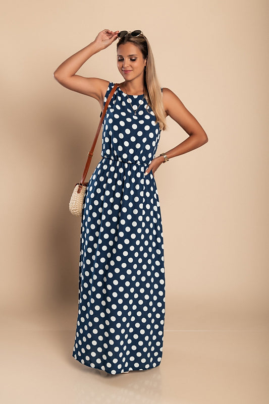 Ámbar | Vestido Largo de Lunares