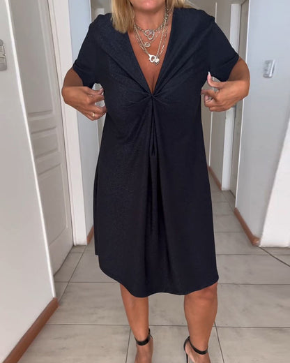 Michelle | Vestido Casual Con Detalle Fruncido y Escote en V