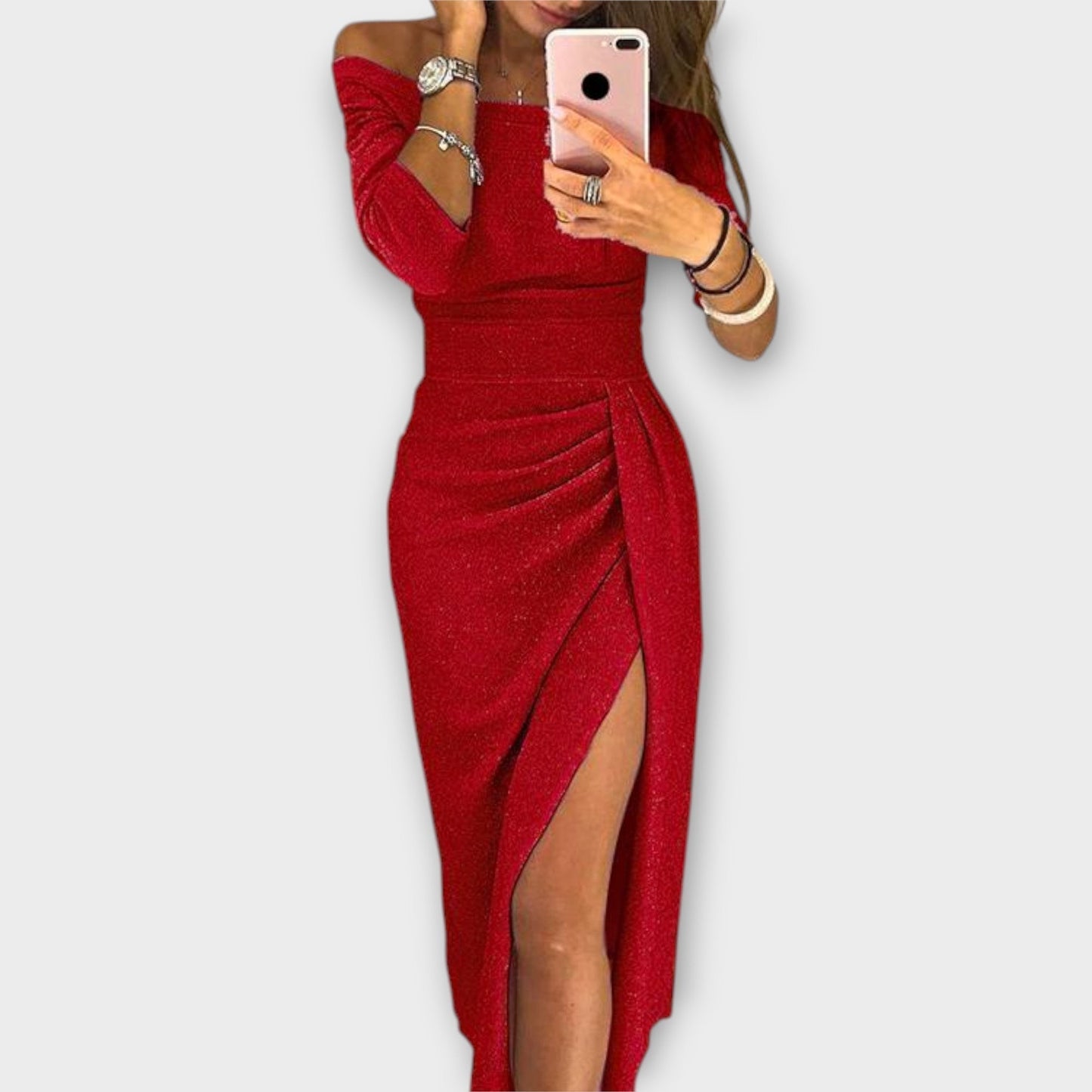 Amelia | Vestido Elegante Off-Shoulder