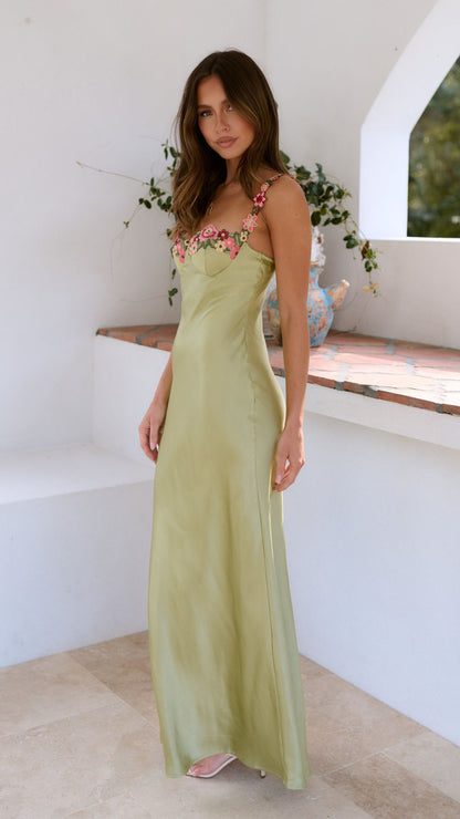 Brienna – Vestido Maxi Floral con Tiras Versátil