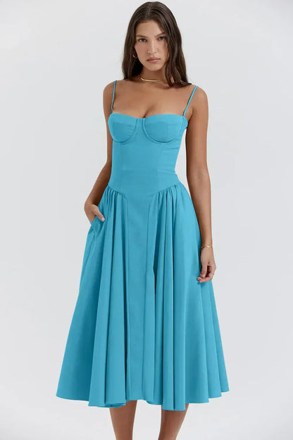Elara | Vestido de Verano Corsé Elegante