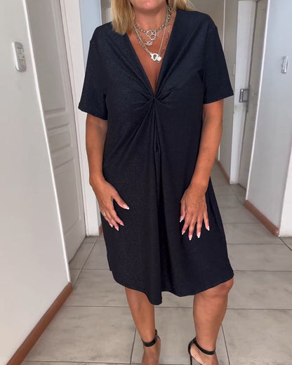 Michelle | Vestido Casual Con Detalle Fruncido y Escote en V