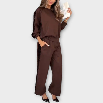 Conjunto Lounge con Bordado de Lentejuelas