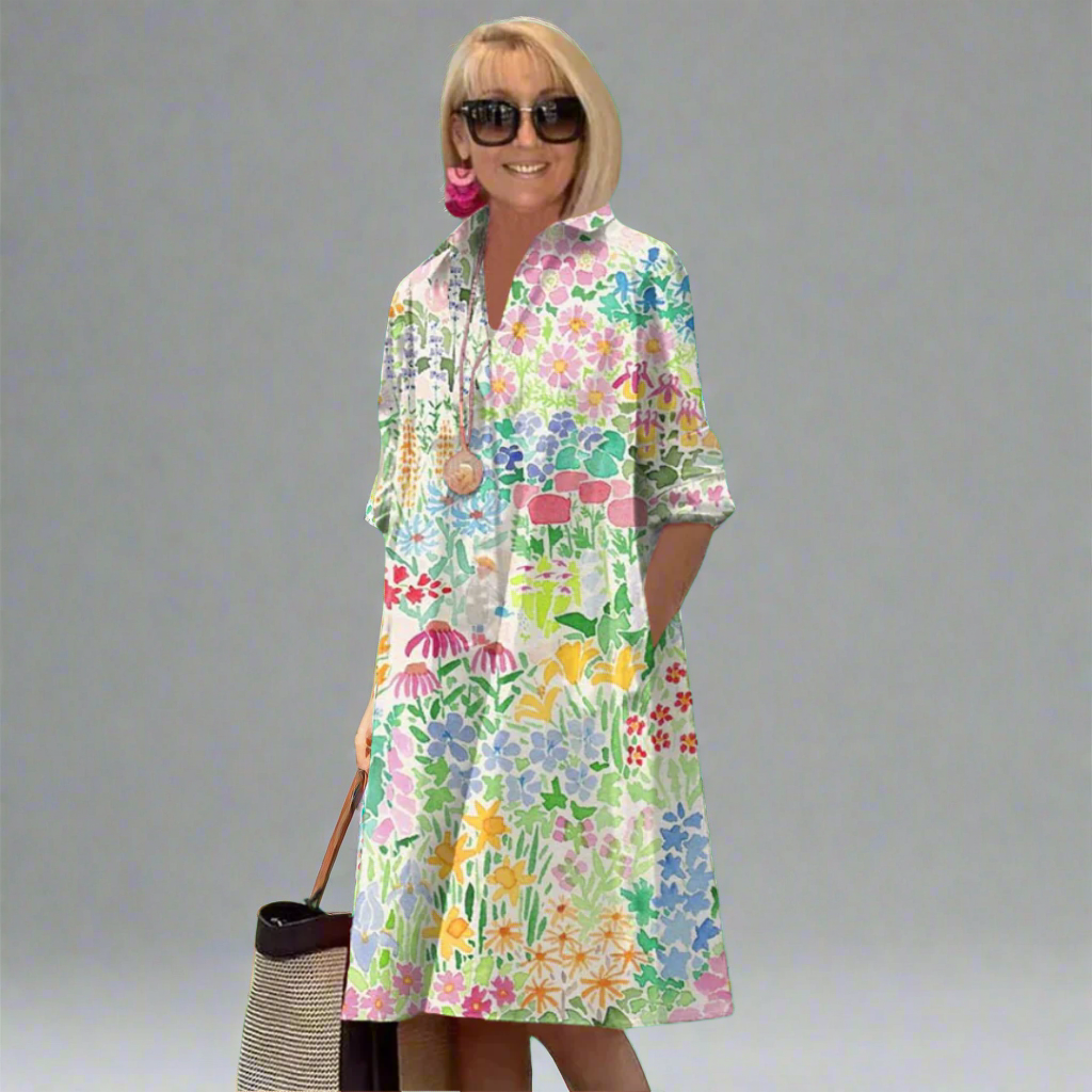 Nadine™ | Vestido Floral de Lujo para Verano con Estilo Sin Esfuerzo