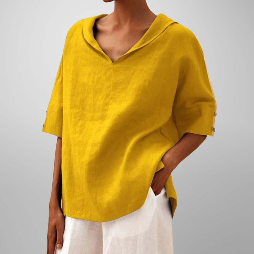 Molly – Top de Cuello en V Relajado