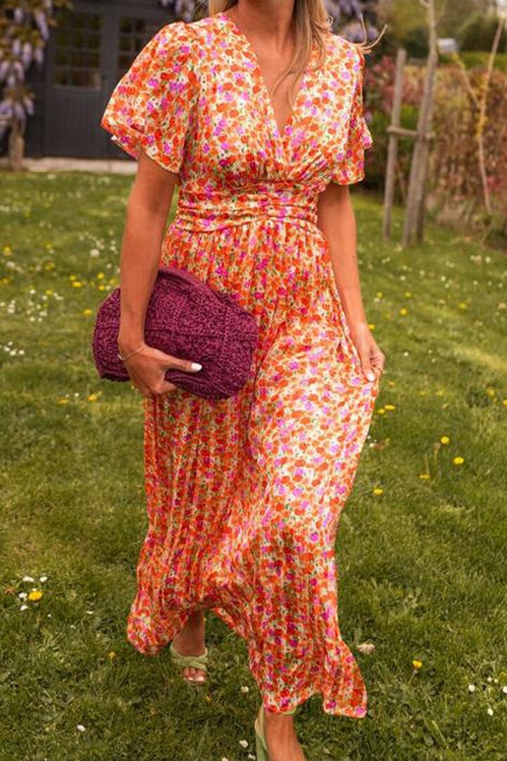 Vestido Largo Elegante Evelyn con Escote en V
