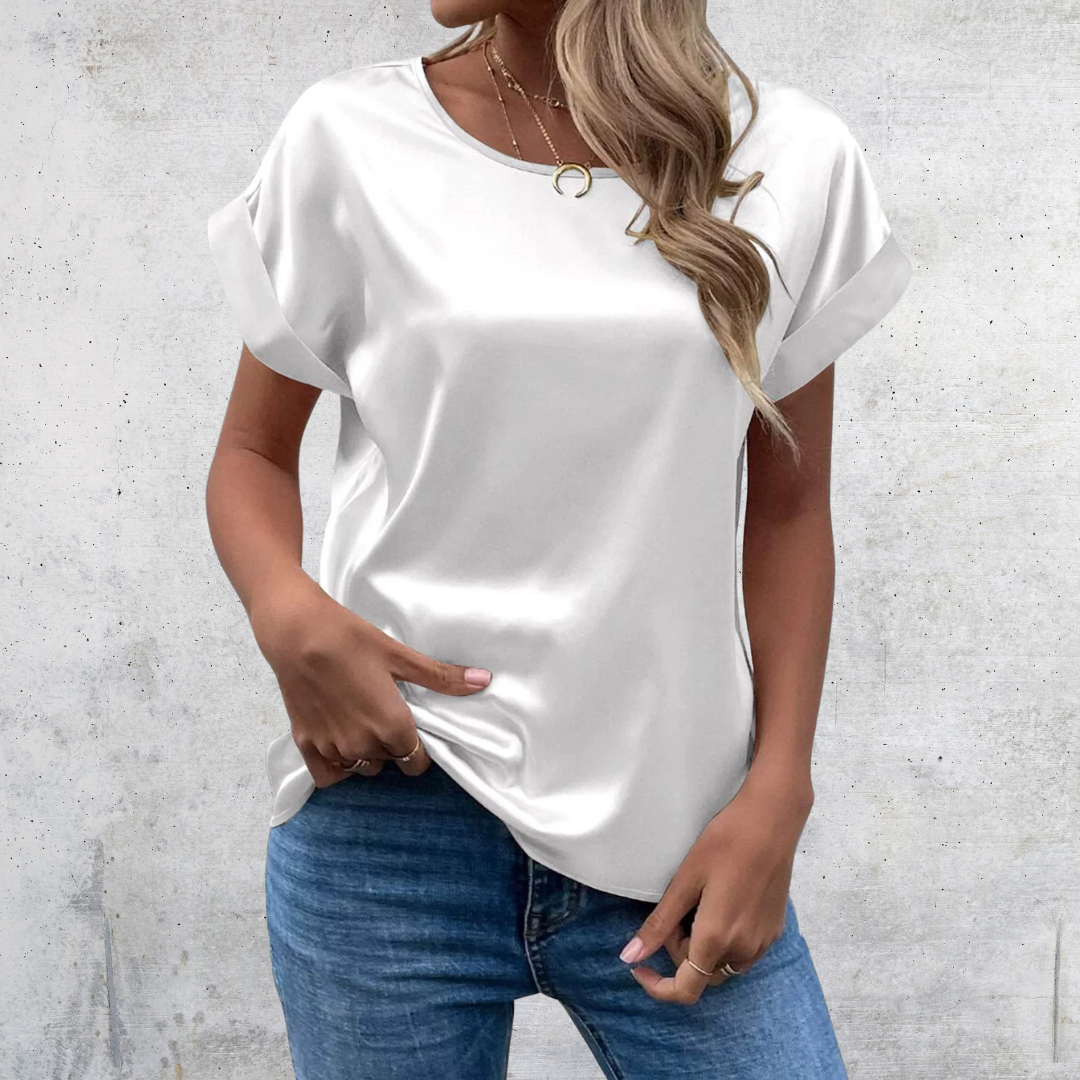Mabel – Blusa con Mangas Arremangadas