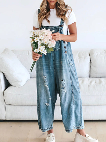 CATALINA – OVEROL DE DENIM LAVADO VINTAGE