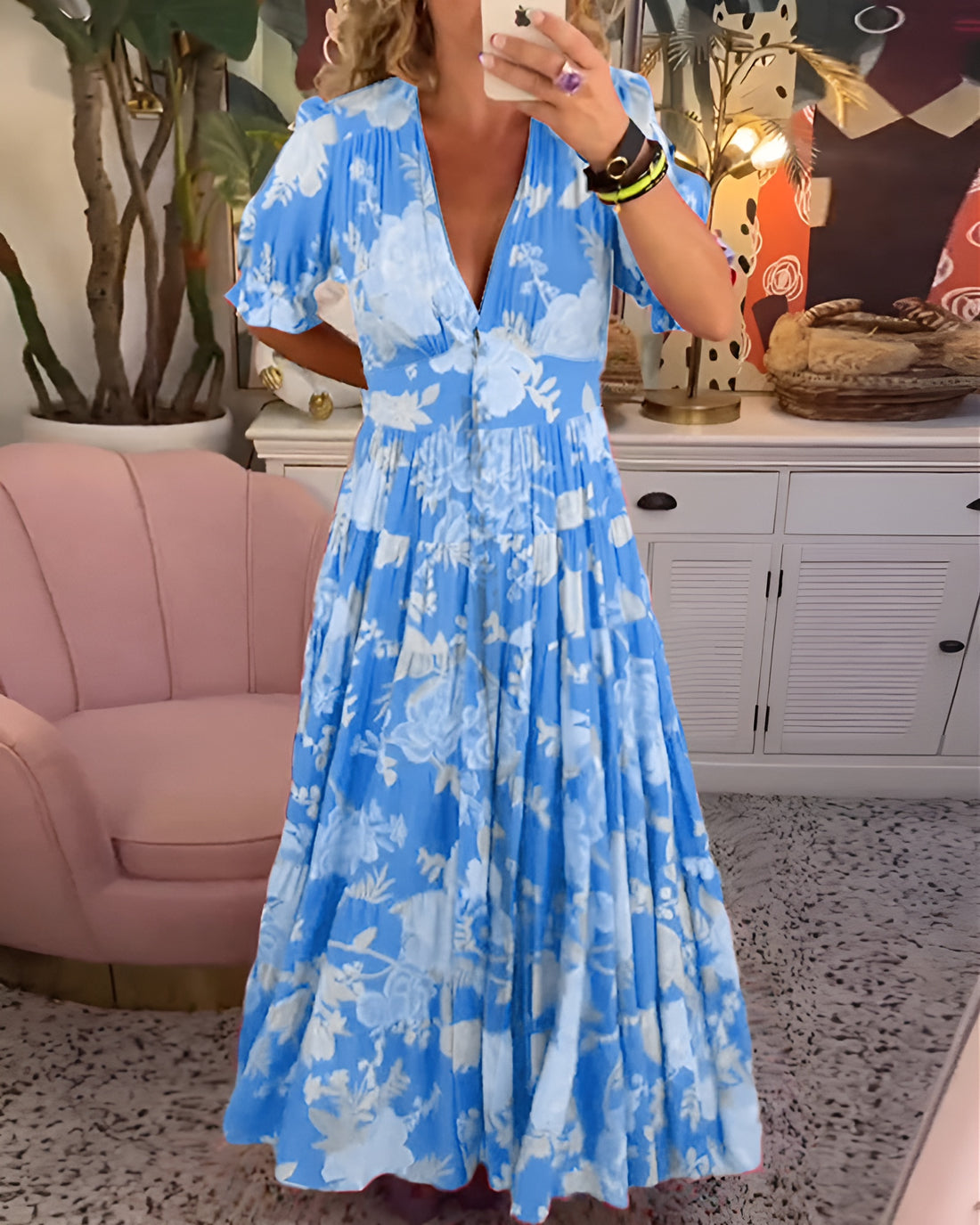 LANA – VESTIDO MAXI FLORES DE VERANO