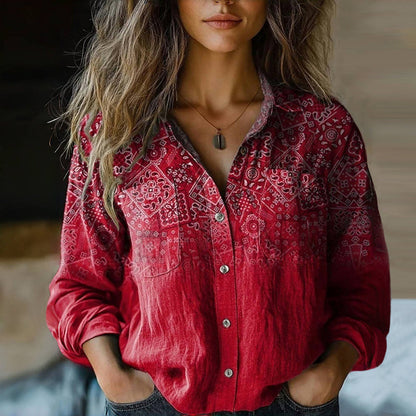 NIVES Y BLUSA VINTAGE ESTAMPADA