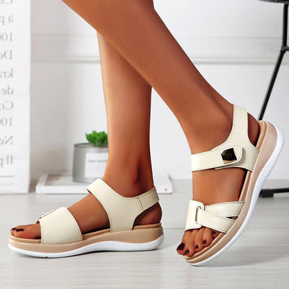 Dominika - Elegantes sandalias ortopédicas planas