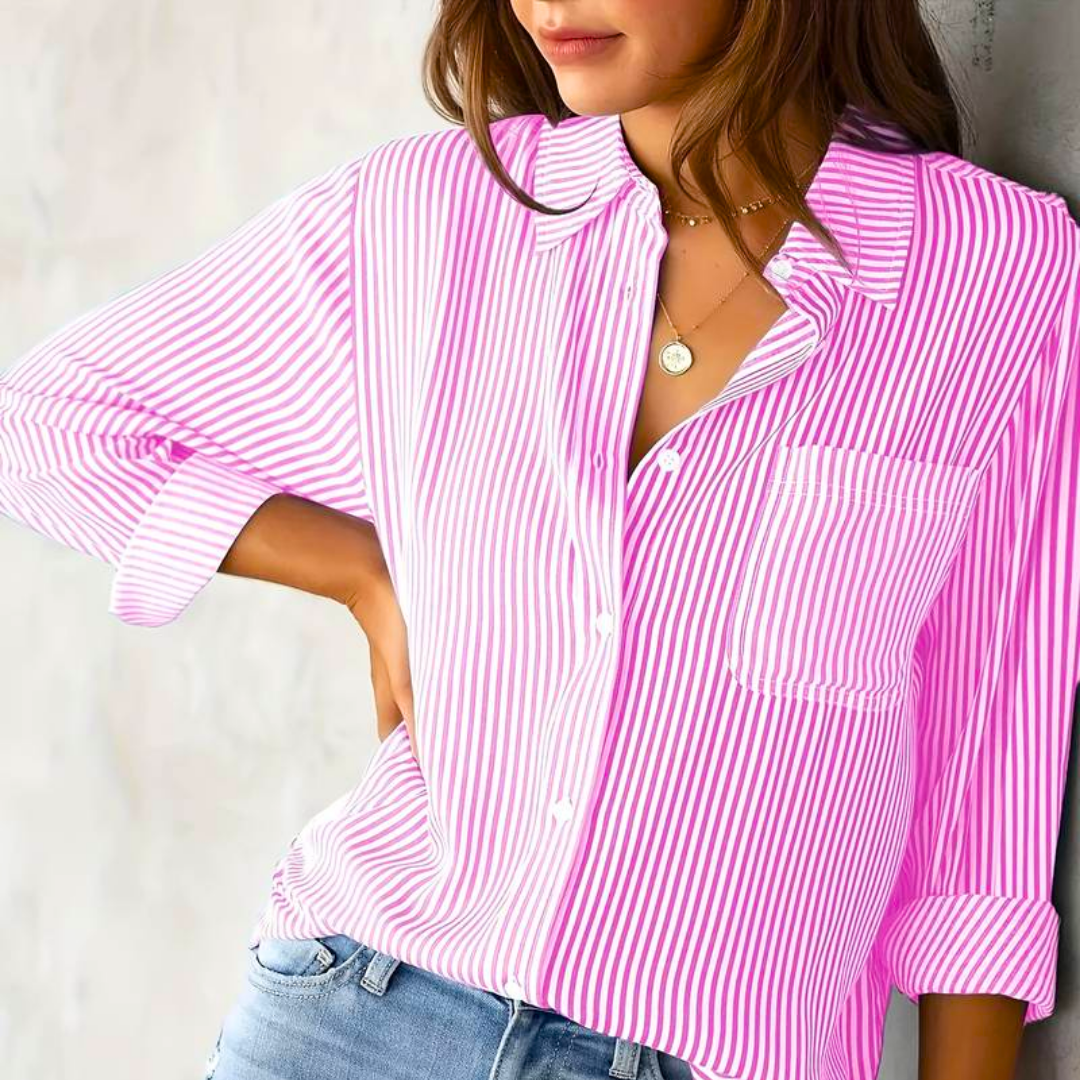 Blusa a Rayas Casual para Mujeres