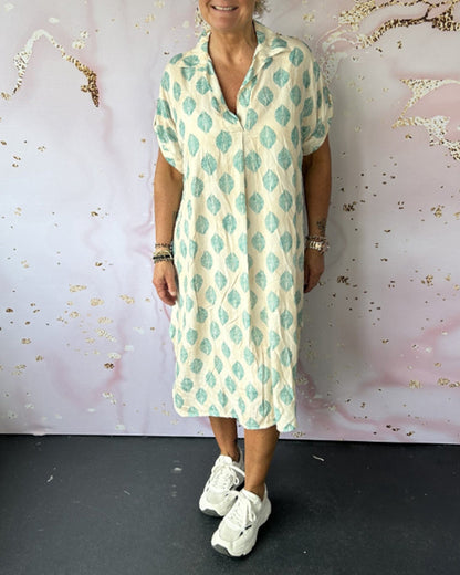 MARLEY – VESTIDO CAMISERO DE VIBRACIONES COSTERAS
