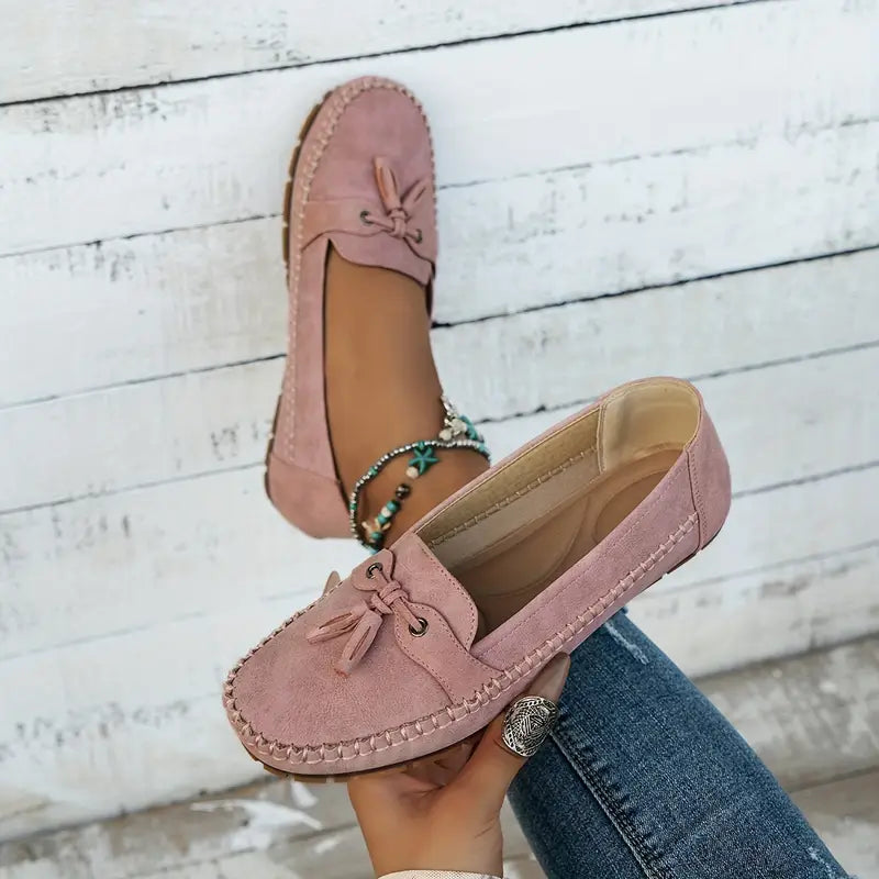 Adelina - Mocasines de Suave Piel Ante