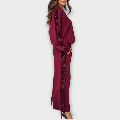 Conjunto Lounge con Bordado de Lentejuelas