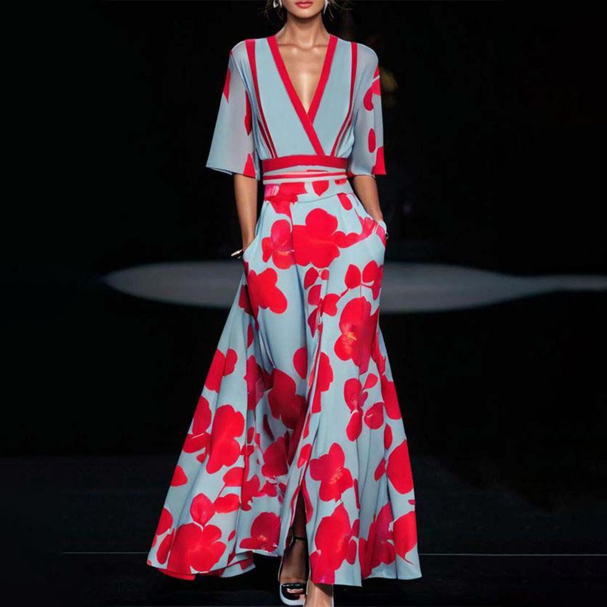 Andrina - Vestido con Mangas Elegantes