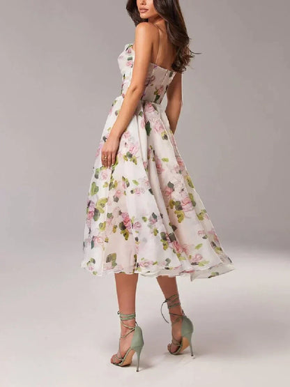 Emilia | Vestido Elegante Sin Mangas Impreso