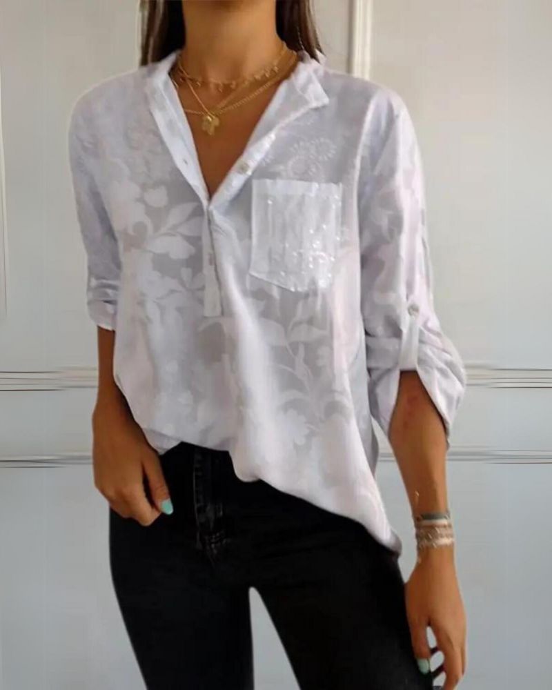 DARYA - TOP CON BOLSILLO FLORAL