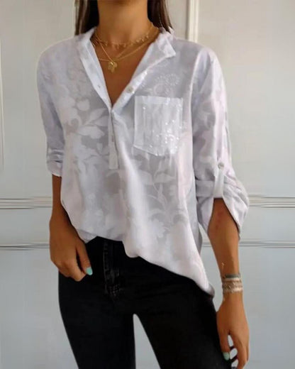 DARYA - TOP CON BOLSILLO FLORAL