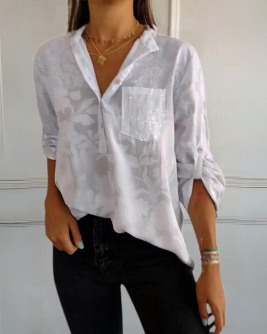 DARYA - TOP CON BOLSILLO FLORAL