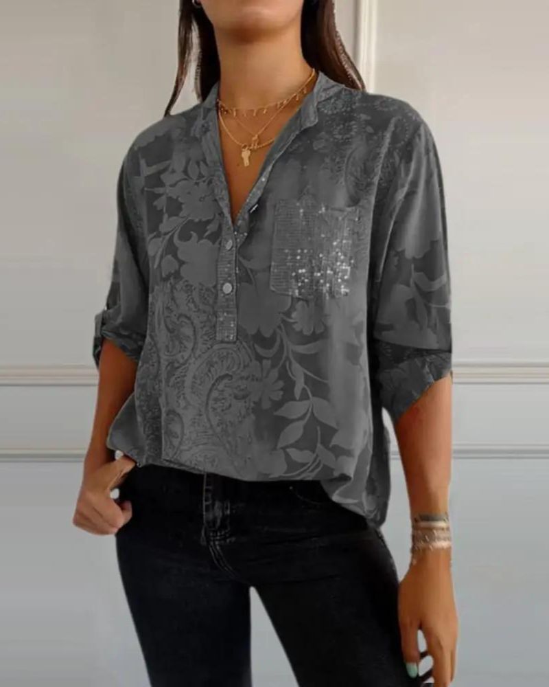 DARYA - TOP CON BOLSILLO FLORAL