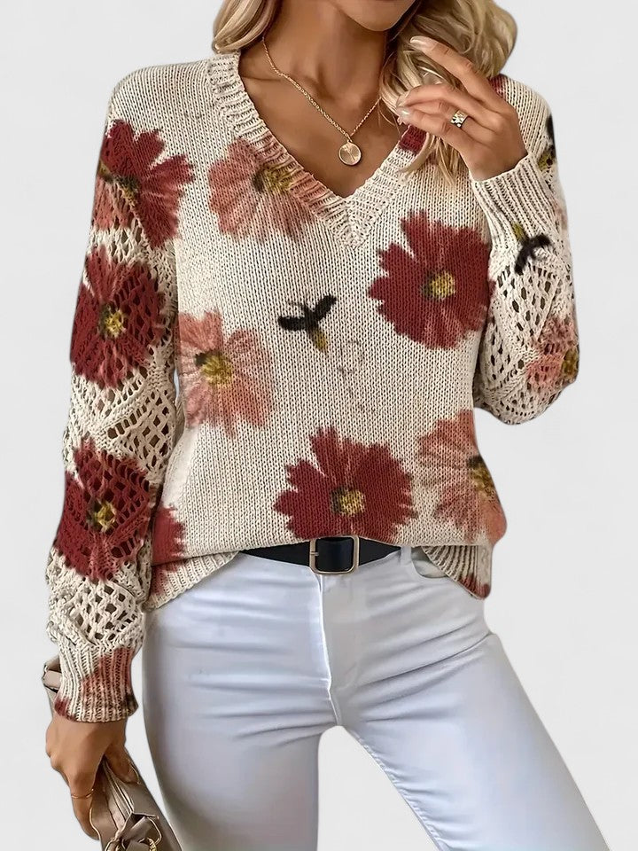 CHARLIE – SUÉTER DE PUNTO CON ENCANTO FLORAL