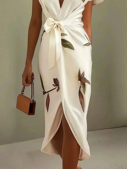 Elin™ | Vestido envolvente elegante con estampado floral