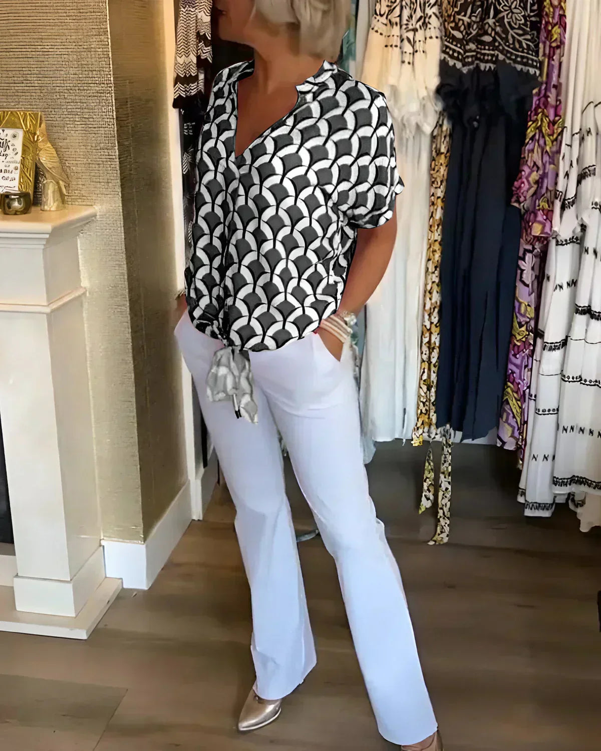 BLUSA ESTAMPADA ELEGANTE SOLVEIG