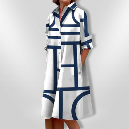 Sídney | Vestido Moderno con Estampado Geométrico