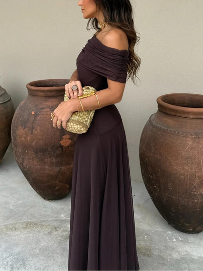 JAYLA - VESTIDO ASIMÉTRICO DE MALLA CON UN HOMBRO