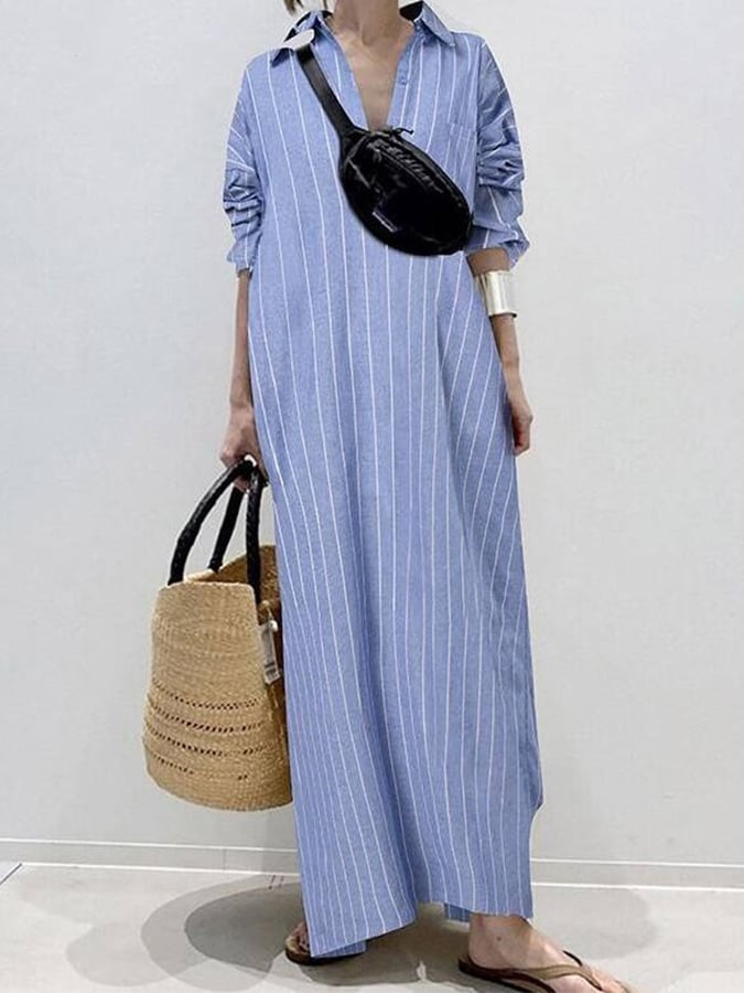 Zalia™ - Vestido Urban Stripe