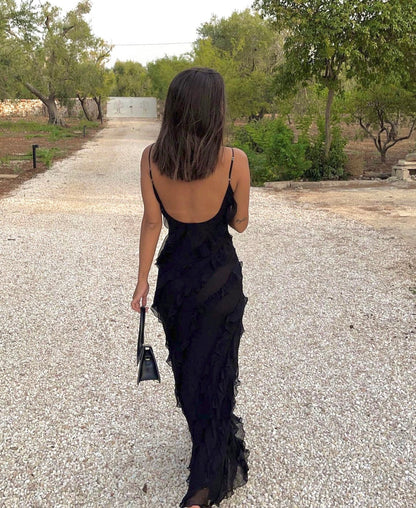 Aliza | Vestido Largo con Volantes