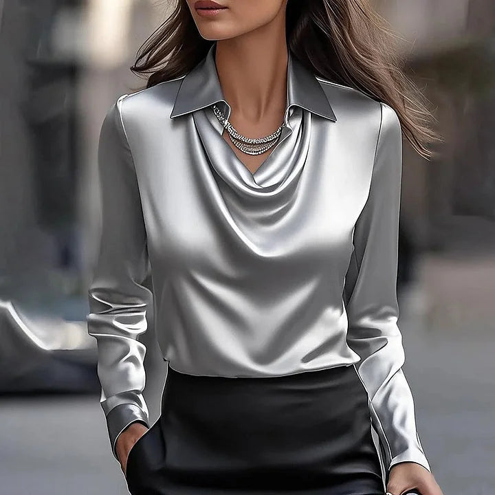 Malvina - Elegante Blusa de Satén
